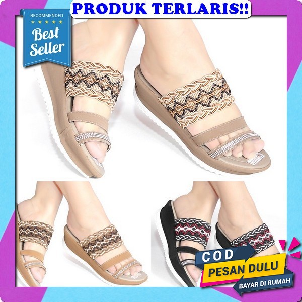 Sandal Wanita Wedges //Wedges Calbi// Sandal Wanita Terbaru Wedges Wanita Import Sandal Kondangan Wa