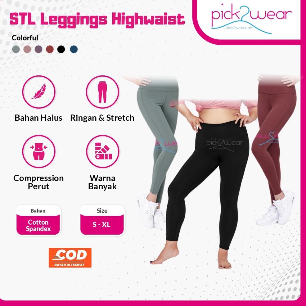 TERBAIK Celana Olahraga Legging sport yoga fitness highwaist compression STL
