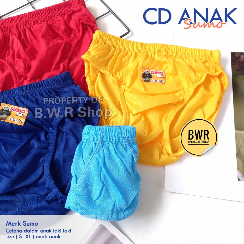 [ 3pc ] CD Sumo Karet Kerut / Celana Dalam Anak Murah Karet Kerut | Bwr