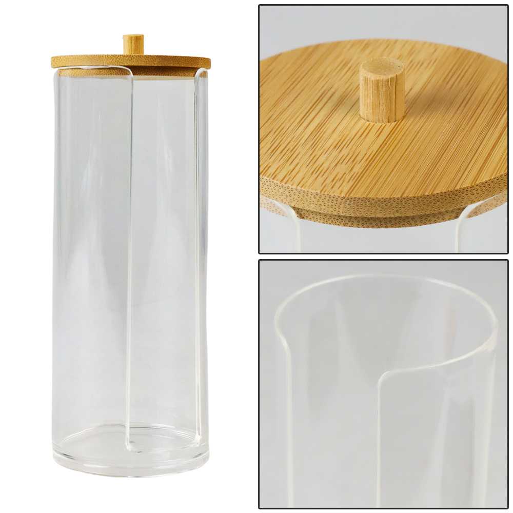 Luckyfox Tempat Kapas Aksesoris Toples Plastik Jar Make Up Organizer - LF3U