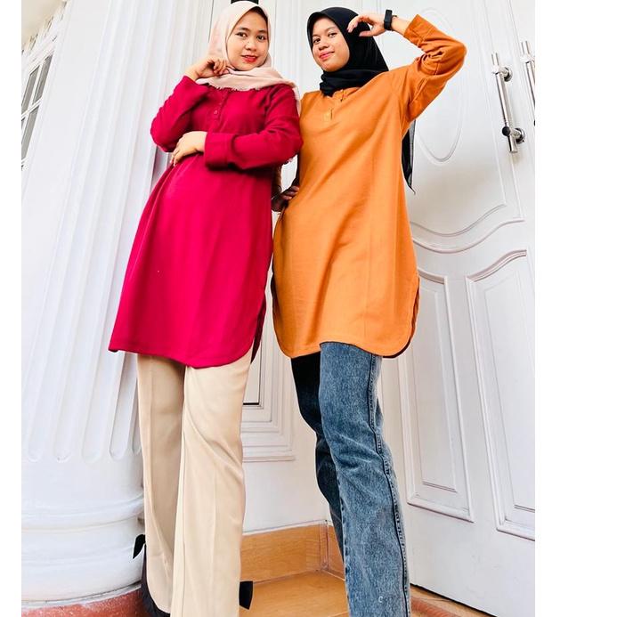 Promo [TUNIK] KAOS TUNIK WANITA PHENOMENAL / FENOMENAL FULL TAG KAOS POLOS LENGAN PANJANG ♚jvd【