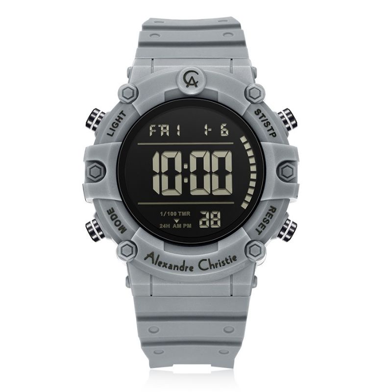 JAM TANGAN PRIA ALEXANDRE CHRISTIE AC 9386 rubber grey AC 9386 ORIGINAL