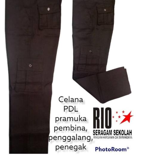 ✼ CELANA PRAMUKA PDL PEMBINA PENEGAK RIO LAKI2 PANJANG KANTONG 6 buah BAHAN RAPILO RAFILO GABARDINE,