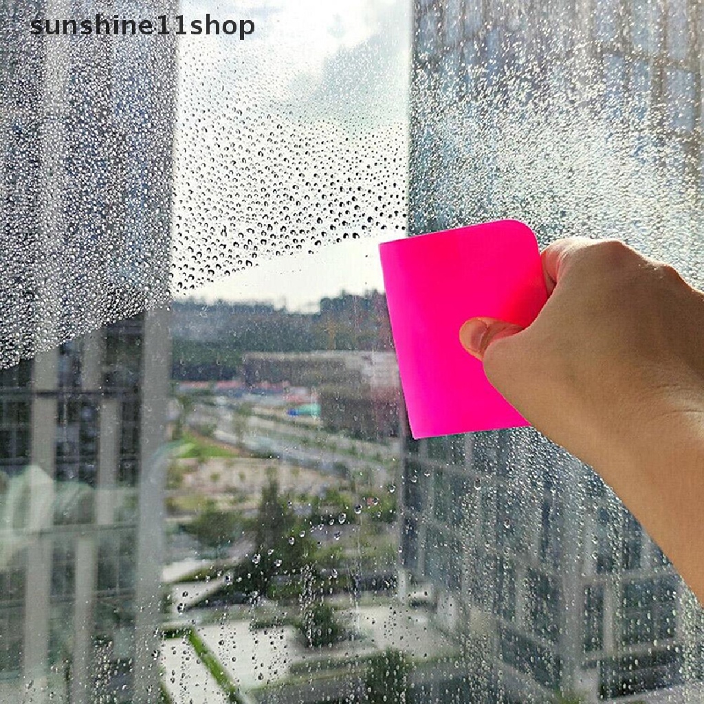 Sho Pink Scraper Karet Lembut Jendela Mobil Squeegee Kaca Auto Air Vinyl Blade Scraper Alat Bungkus Rumah Kantor Tint Wiper N