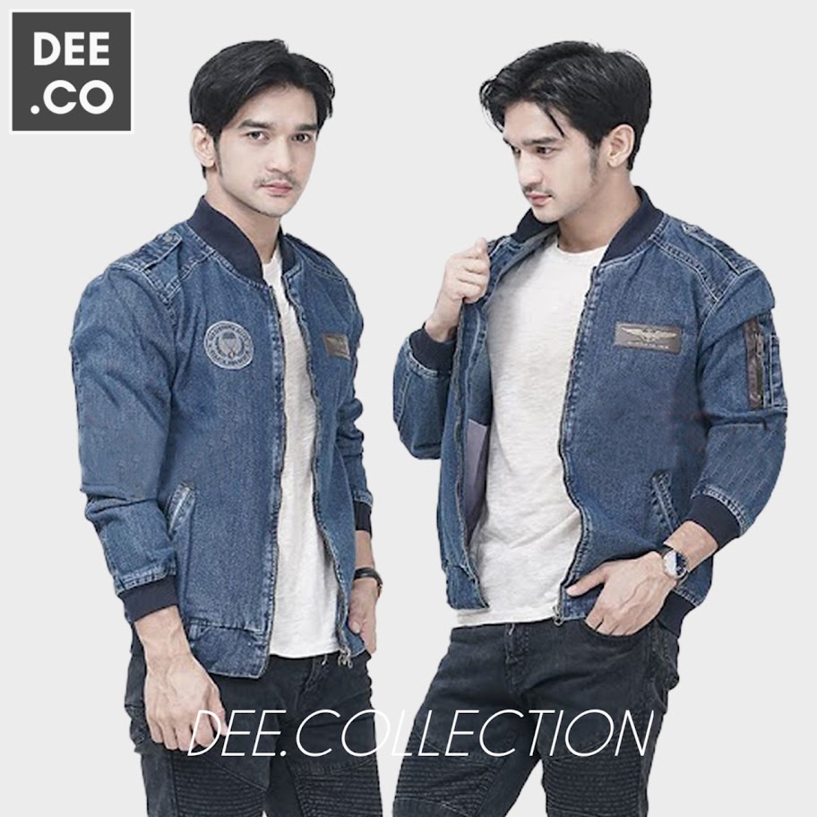 Jaket Bomber Jeans Kupluk | Jaket Pria Casual | Jaket Fashion Pria