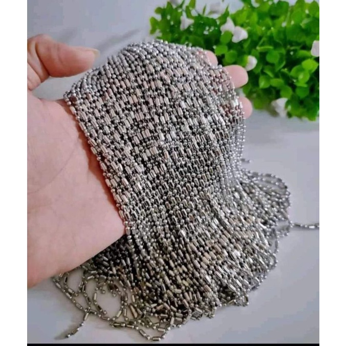 rantai kalung pendant MCI / pengait bola bambu / cantolan/ bambu bola / biji lada /kalung bola
