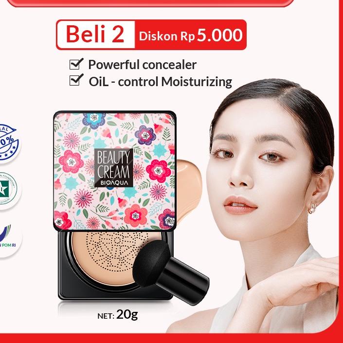 12.12 MALL 【BPOM】BIOAQUA bb cushion whitening Beauty cream air cushion  foundation Oil-control Press