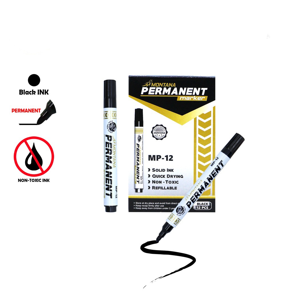 Spidol Permanent atau White Board Marker Hitam Multiwarna