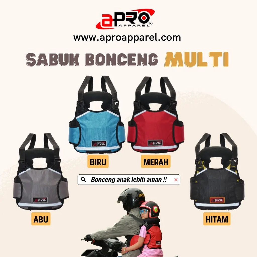 [FREE PENSIL CASE] Sabuk bonceng anak APRO sabuk kerkendara sabuk boncengan anak apro multifungsi