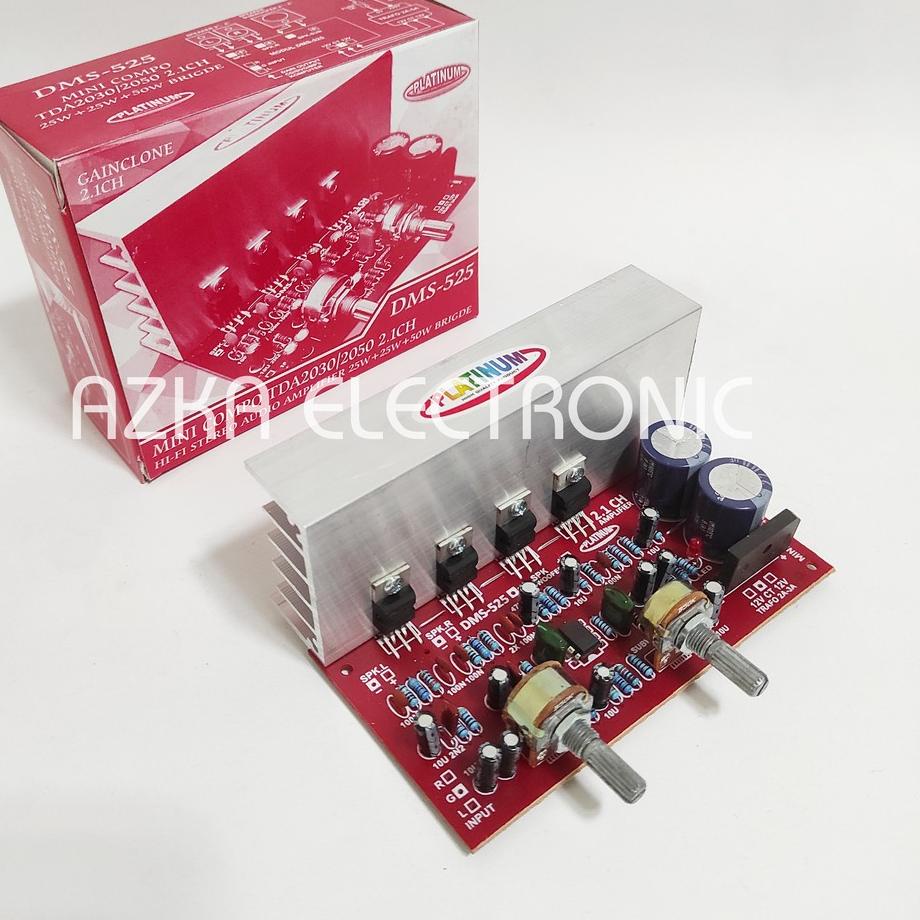 ▼ Kit Power Amplifier Speaker Aktif 2.1 Channel TDA2030 DMS 525 ✮