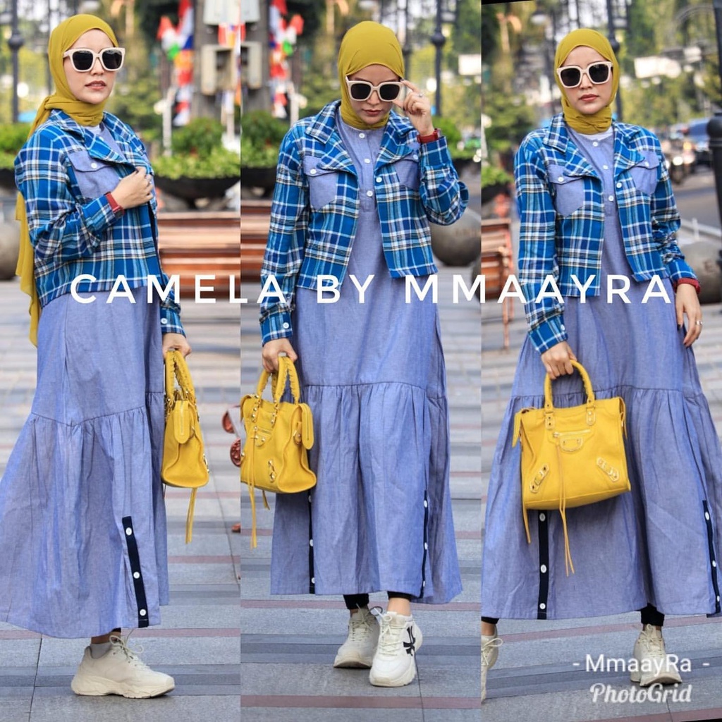 CAMELA 2 by MMAAYRA (Gamis Outer, Gamis kasual outer, Gamis set outer, Gamis setelan outer, Outer, O