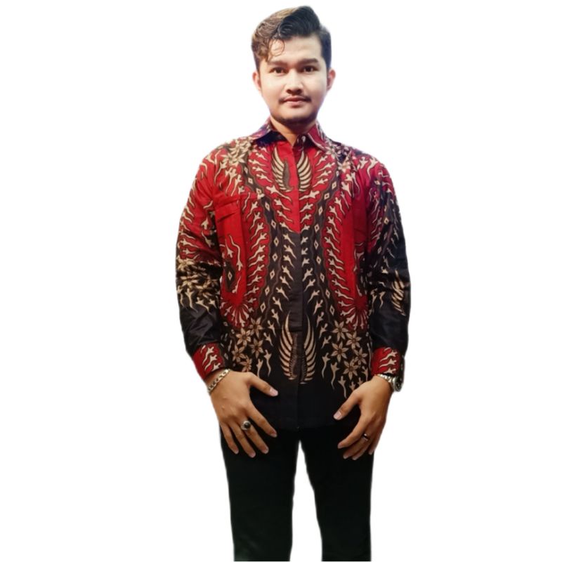 KEMEJA BATIK PRIA LENGAN PANJANG KATUN PREMIUM TERBARU TERMURAH TERKINI M L XL XXL