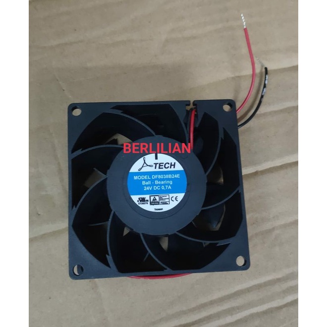 FAN TECH 8CM DC 24V 0,7A High Speed Ball Bearing Made in Taiwan Kipas DC