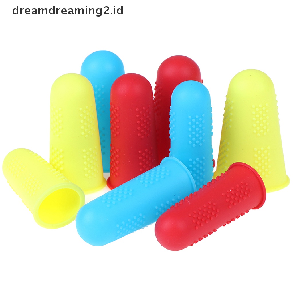 (dream) 3pcs/set Silikon Pelindung Jari Lengan Penutup Jari Anti slip.