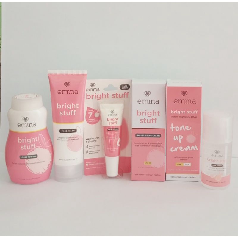 Paket Emina Bright Stuff isi 4 5 6 7 dan 7 + Serum Lengkap Komplit Original 100% BPOM