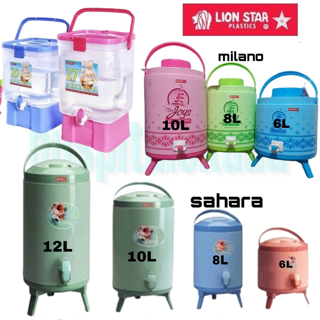 LIONSTAR DRING JAR | WATER DISPENSER HOT COOL SHARA MILANO ARIZONA | TEMPAT AIR PANAS