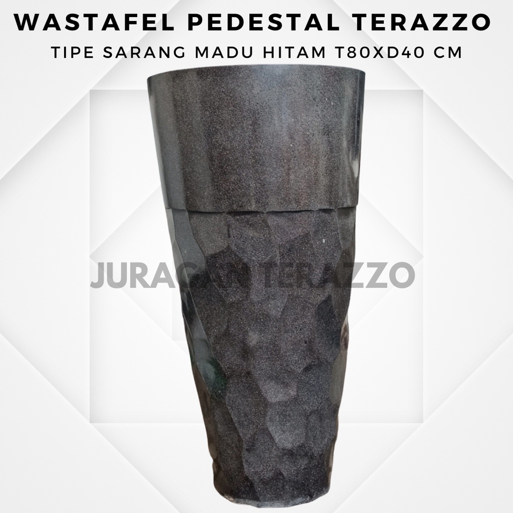 WASTAFEL PORTABLE MARMER | HITAM GLOSSY UNIK | TIPE SARANG MADU  | JURAGAN TERAZZO