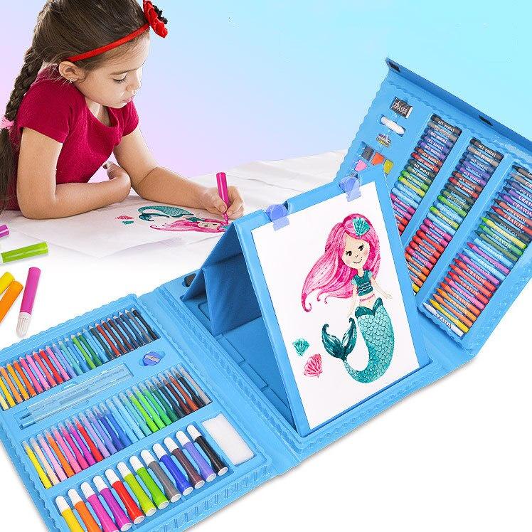 

Dijamin Baru << Jenius >> 208pcs Crayon Set Isi / Pensil Warna Crayon Alat Lukis Mewarnai Anak Set Isi