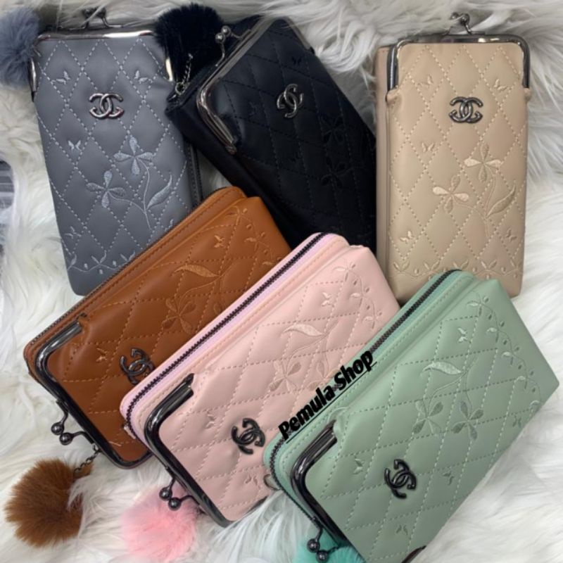 Tas hp behel hitam res 1 / Dompet hp wanita impor