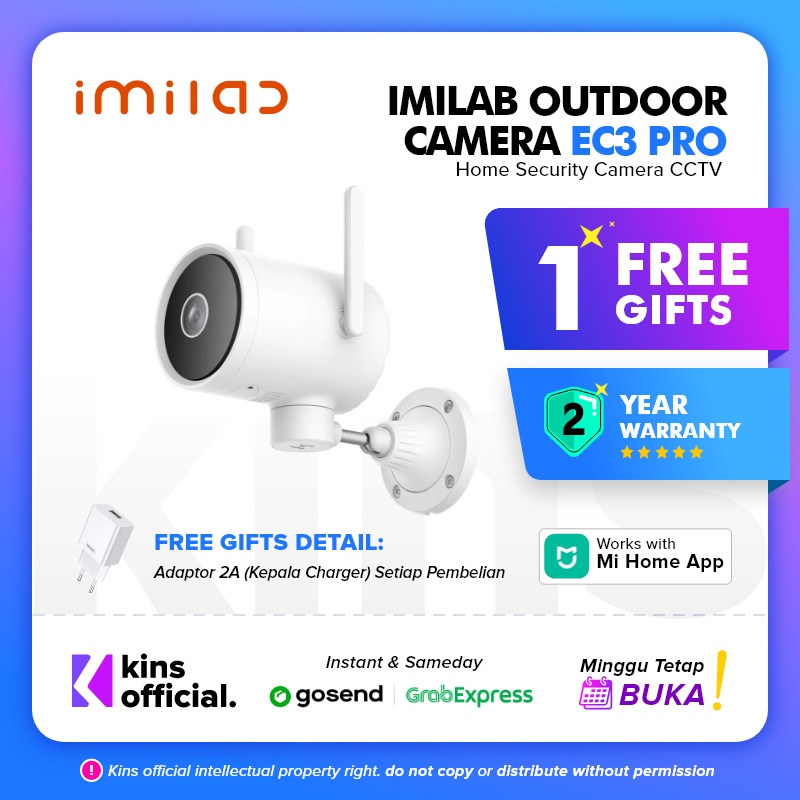 IMILAB EC3 PRO Home Smart Camera CCTV IP WiFi 2K Outdoor IP66 Kamera
