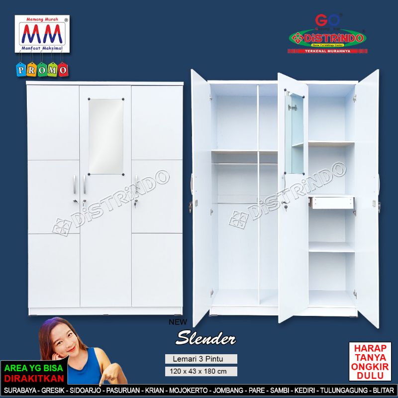 Lemari Pakaian 3Pintu / Lemari Baju / Lemari Pakaian Besar