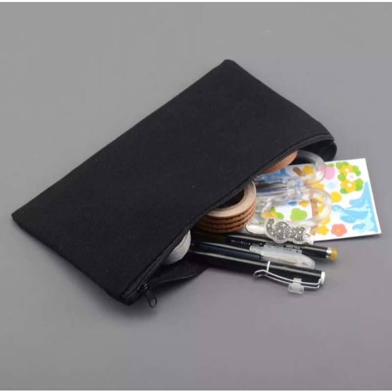 

Tas kanvas pensil case pena alat tulis bahan kuat dan tebal