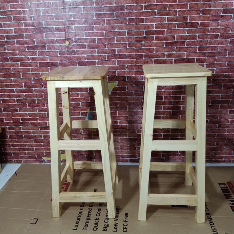 Bangku kayu 75cm / Bangku kayu Cafe