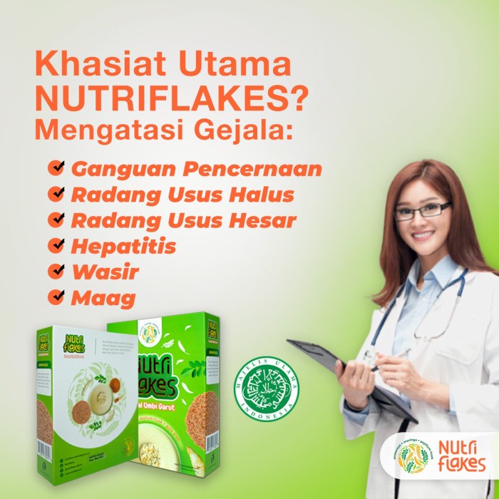 

NUTRIFLAKES SEREAL UMBI GARUT ENAK, BERGIZI UNTUK ASAM LAMBUNG (3 BOX)