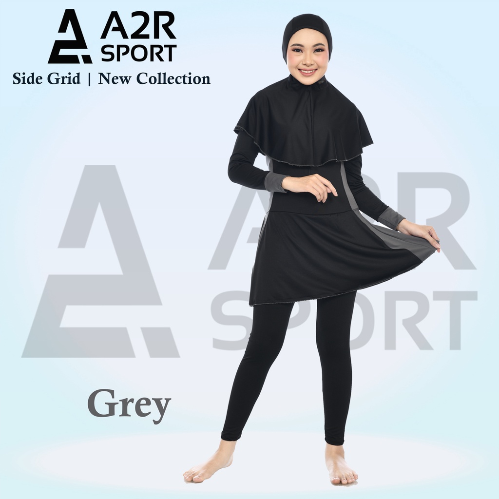 A2R Sport - Lis samping 2 Baju Renang Muslim Dewasa