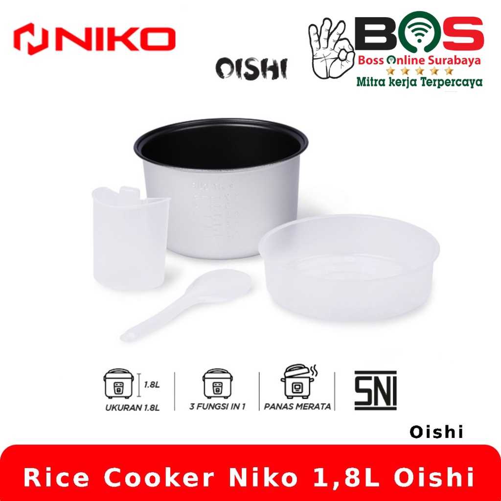 Niko Magic Com Rice Cooker 1,8 Liter 3 in 1 Tutup Kaca Oishi Amazon Batik Landmark Rice Cooker 3 in 1