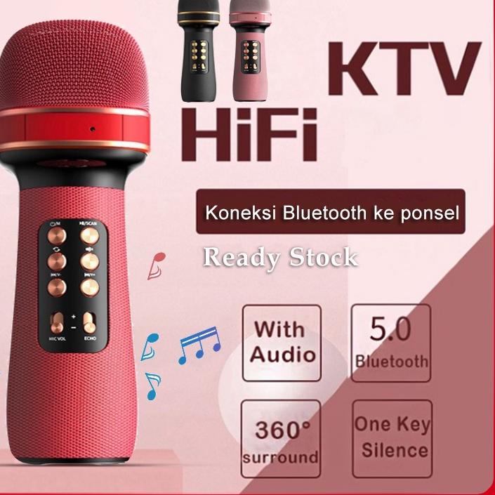 ➢ Mic Karaoke Wireless Microphone KTV Microphone Speaker Mikrofon Wireless Bluetooth Karaoke Player 