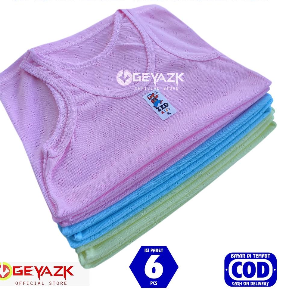 9.9 BRANDS FESTIVAL 6Pc Kaos Dalam  Anak Warna Usia 0-15 Tahun Singlet Anak Laki-laki Dan Perempuan