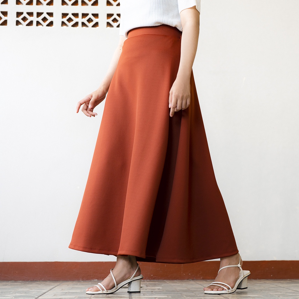 PROMO HaymeeIDN - Rok Ruffle Scuba Bangkok Ruffle Skirt Premium Rok SEGI 8 Warna Putih dan Hitam