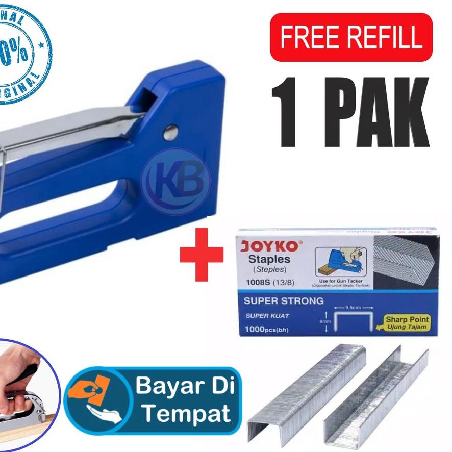 

( BONUS REFILL 1 PAK ) Staples Tembak Joyko GT700 - Gun Tacker - Gun Powerful Joyko - Satu Gemilang Special