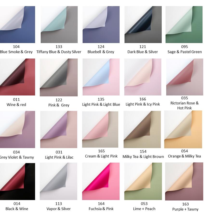 

BRANDS FESTIVAL [20 LEMBAR] Flower Wrapping Paper Dua Warna Bi Color Kertas Buket Bunga Florist Cellophane buruan