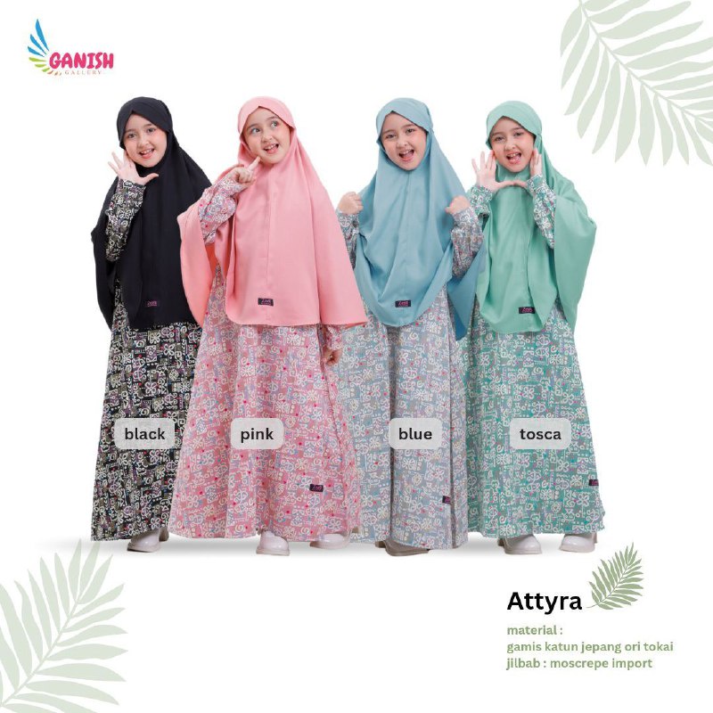 Baju Muslim Anak Remaja Perempuan Syari Set Hijab Bahan Katun Jepang Free Cadar Usia 9 Sampai 14 Tah