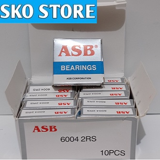 Bearing 6004 2RS (ASB) 1 Biji/Pcs /Laher 6004 2RS  (ASB)