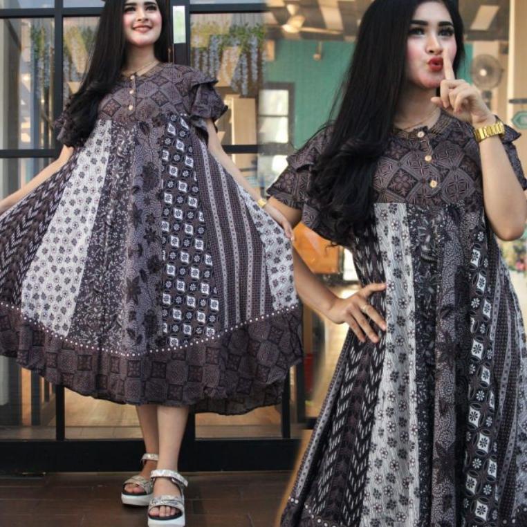 Terpercaya Daster Payung Jumbo Busui / Daster Payung Batik Monocrom / Daster Batik Pekalongan