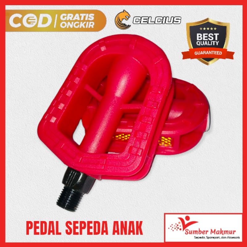 Pedal Ontelan Sepeda Anak As Kecil Ukuran 12 16 18 BMX Mini Lipat Cowok Cewek Merk Celcius Berkualitas Tebal Halus Tidak Mudah Pecah