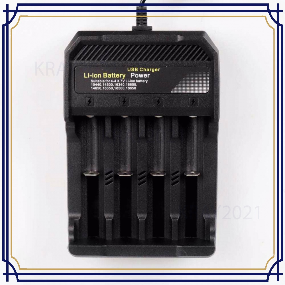 Charger Baterai USB Lithium 18650 4 Slot - BT902