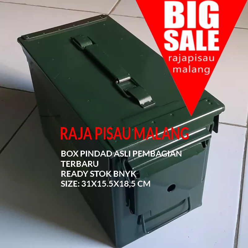 RPM Tool Box Besi Kotak Perkakas Box Peluru Army Pindad Kotak Peluru Tempat Penyimpanan Alat Multifungsi