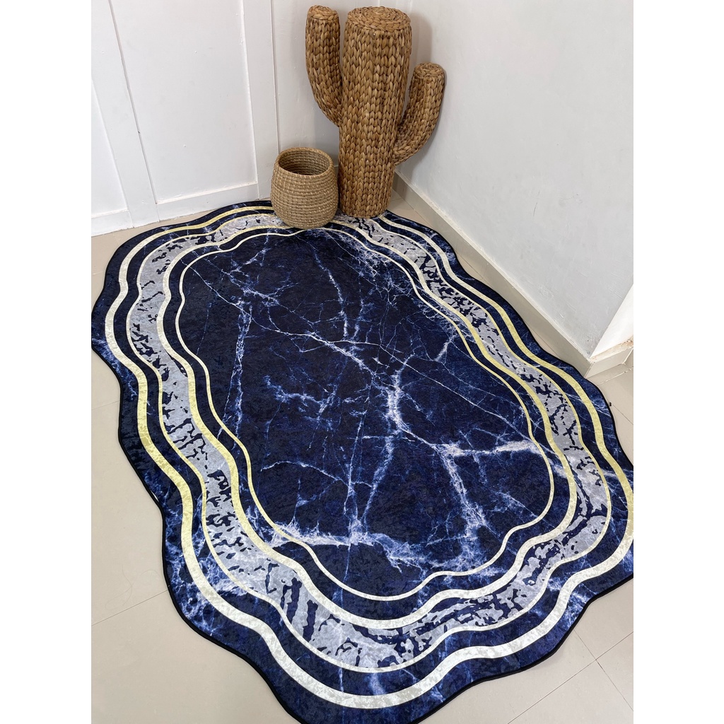 Karpet Marbel KM02 | Karpet Eropa Polyester (New) 140x200Cm | Karpet Anti Slip | Karpet Lantai | Kar