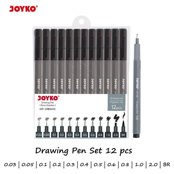 

Terlaris Joyko Drawing Pen Set 12 (Dp-298Sa12)