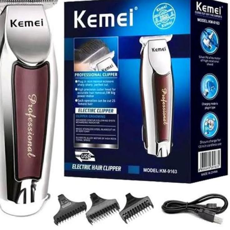 Ready Stok KEMEI KM-9163 Model Wireless / Detailer Kemei / TRIMMER TURBO POWER MESIN CUKUR KEMEI 916