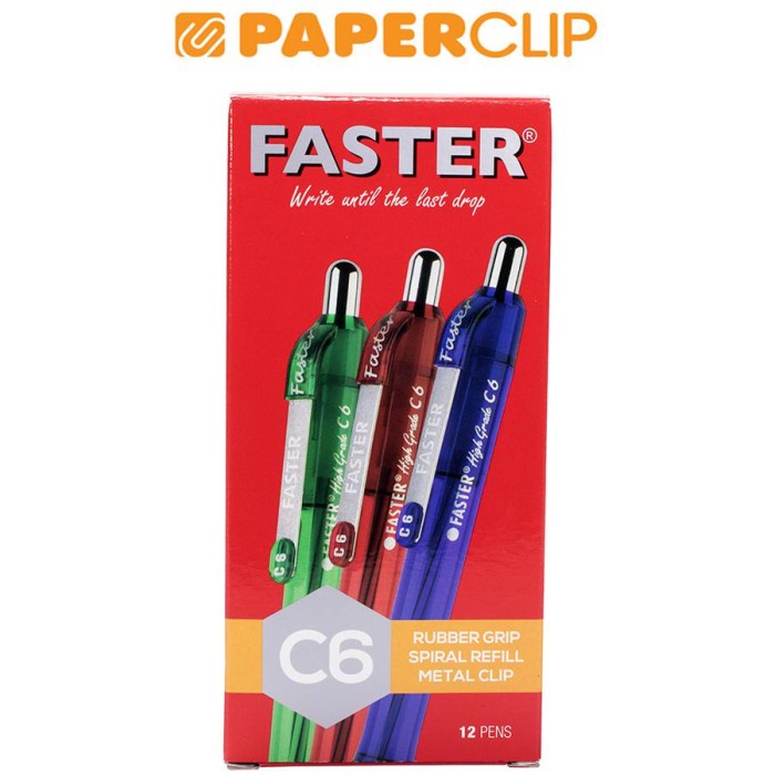 

BISA COD BALLPOINT FASTER RETRACK C-6 ISI 12 BLACK