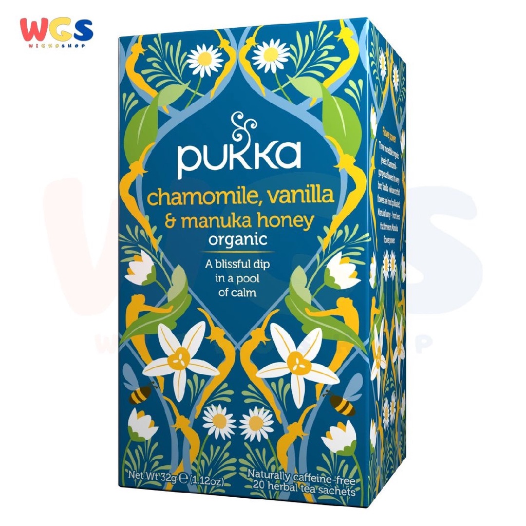 Pukka Chamomile, Vanilla &amp; Manuka Honey Caffeine Free 20 Tea Bags 32gr