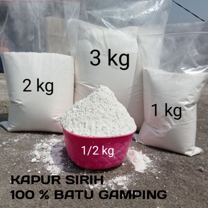 

(1 KG) kapur sirih Ca(OH)2 serbuk kering untuk campuran makanan