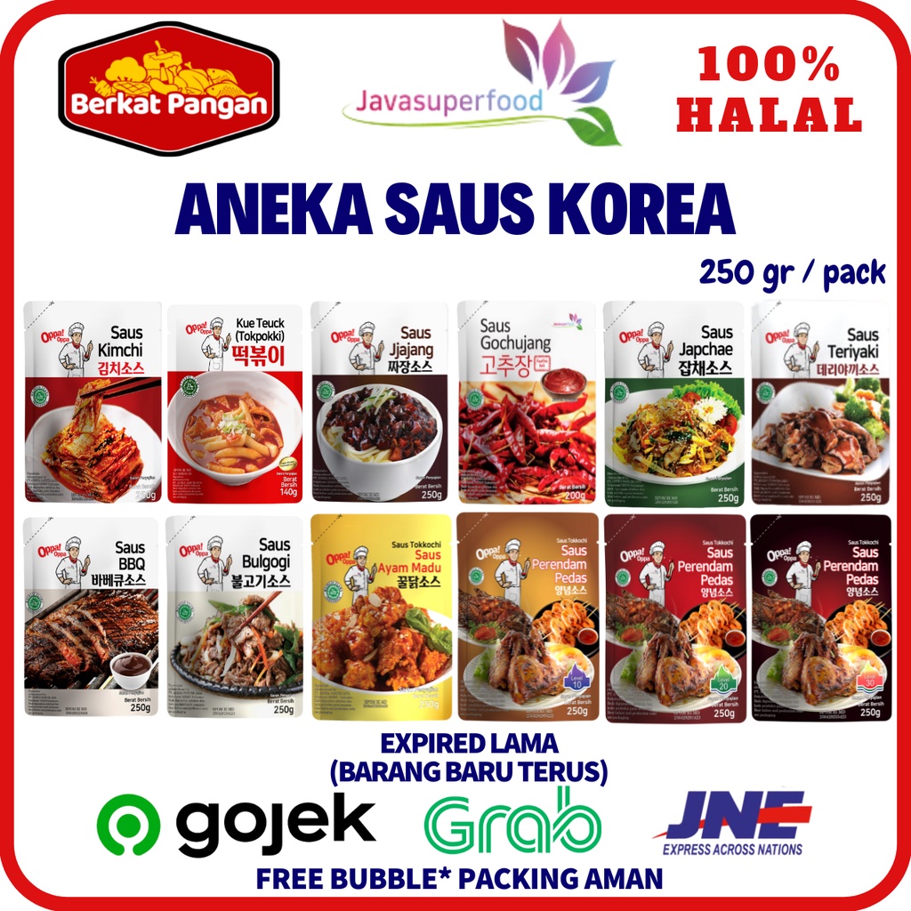 Aneka Saus Korea Saus Kimchi Tokpokki Gochujang Jjajang Japchae Buldak BBQ Teriyaki Bulgogi