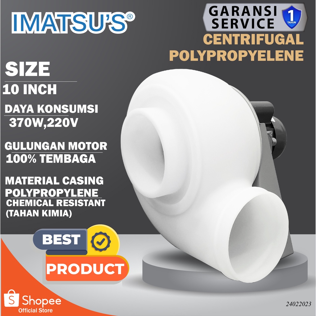 BLOWER KEONG / Centrifugal Fan PP Plastik 10" Blower Keong Blower Lemari Asam