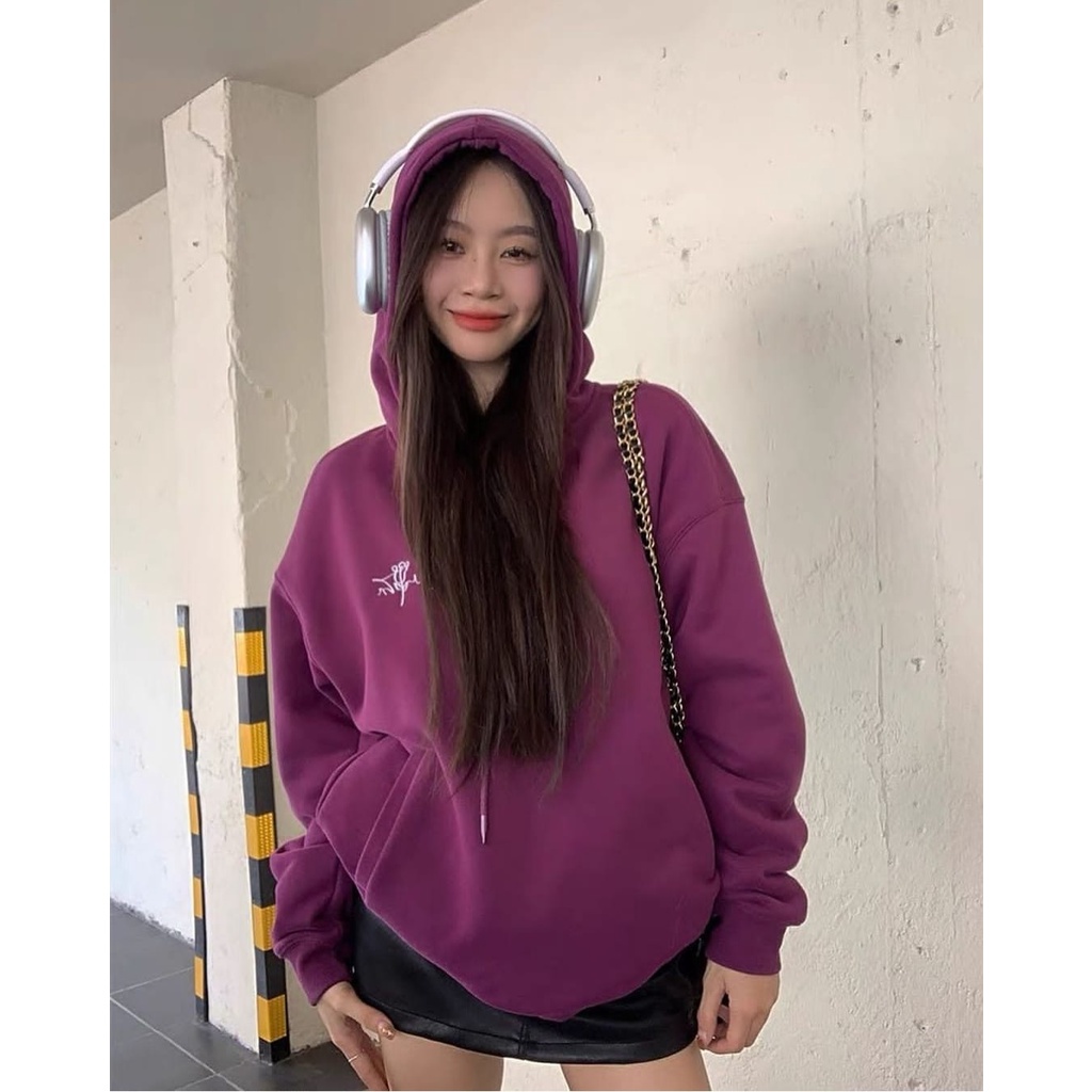 SWEATER WANITA - XXL ROSE BORDIR SWEATER HOODIE OVERSIZE / SWEATER WANITA KOREAN STYLE